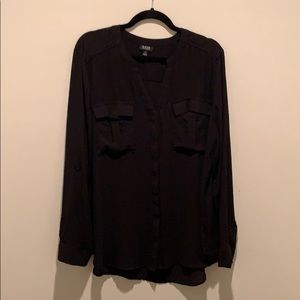 ANA Crepe Military Style Tunic Blouse